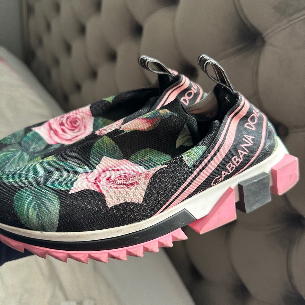 Dolce and Gabana rose sneakers